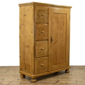 Unusual Antique Pine Cupboard with Drawers