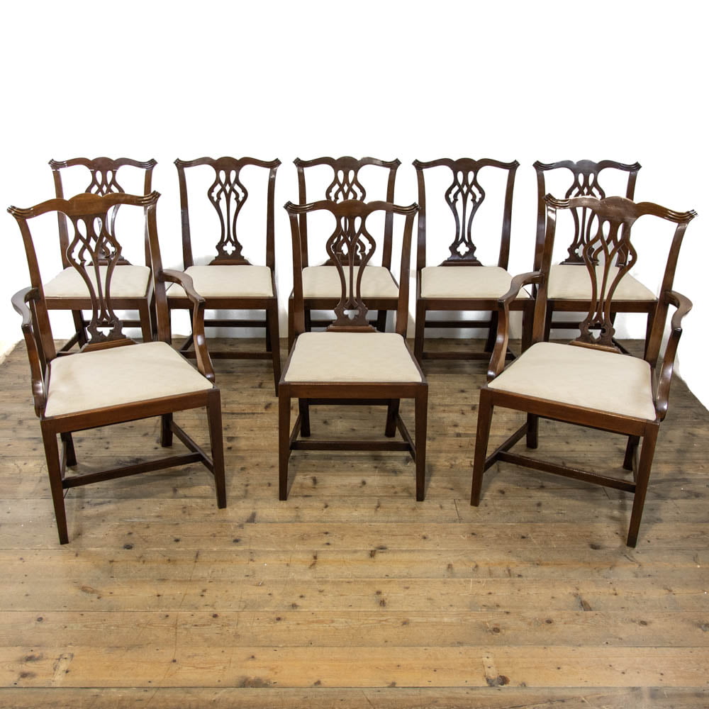 Set of Eight Antique Mahogany Dining Chairs by Waring and Gillow