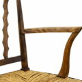 M-3756 Antique Arts and Crafts Elm and Rush Elbow Chair Penderyn Antiques (3)