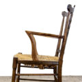 M-3756 Antique Arts and Crafts Elm and Rush Elbow Chair Penderyn Antiques (8)