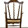 M-3756 Antique Arts and Crafts Elm and Rush Elbow Chair Penderyn Antiques (9)