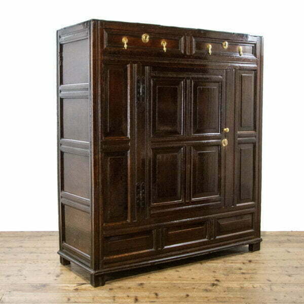 M-3766 Large 18th Century Antique Oak Food Cupboard Penderyn Antiques (1)