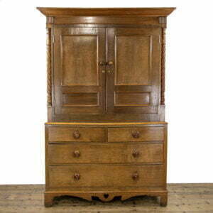 Antique Welsh Oak Linen Press Cupboard
