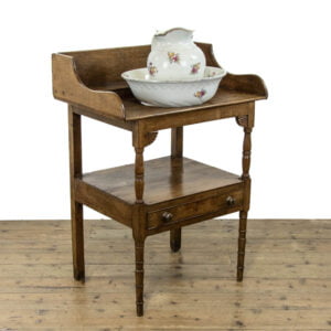 Antique Oak Washstand with Drawer