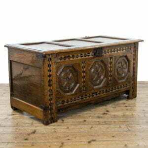 Antique 17th Century Inlaid Oak Coffer