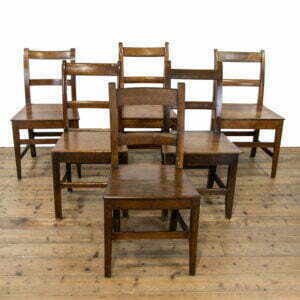 Set of Six Similar Antique Oak Farmhouse Chairs