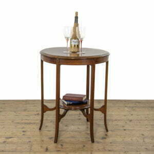 M-3830 Edwardian Mahogany Marquetry Side Table (1)