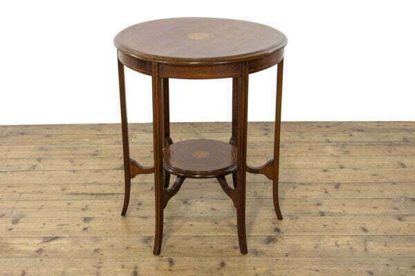 M-3830 Edwardian Mahogany Marquetry Side Table (2)