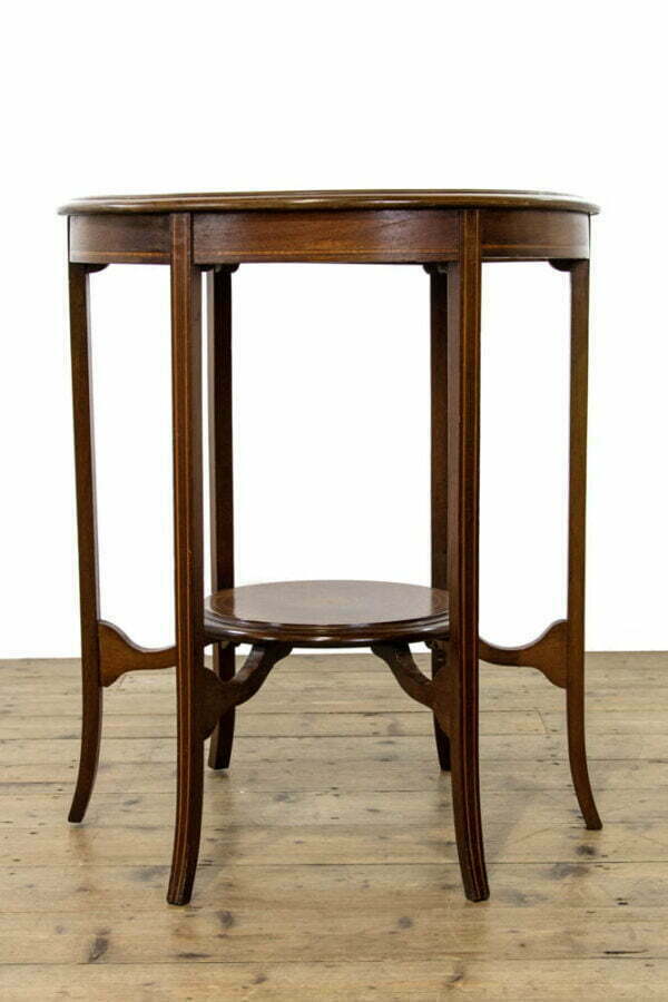 M-3830 Edwardian Mahogany Marquetry Side Table (3)