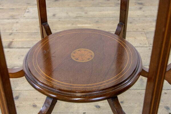 M-3830 Edwardian Mahogany Marquetry Side Table (4)
