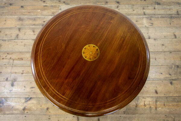 M-3830 Edwardian Mahogany Marquetry Side Table (5)