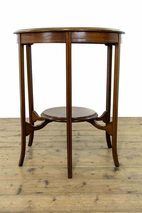 M-3830 Edwardian Mahogany Marquetry Side Table (7)