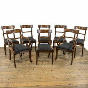Set of Eight Regency Mahogany Dining Chairs