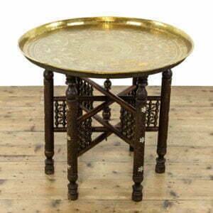 Moroccan Brass Tray Top Folding Table
