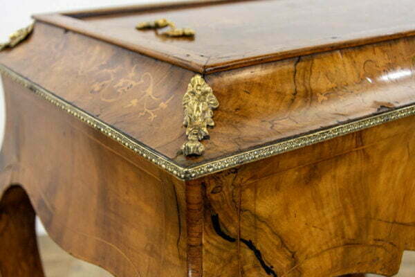 M-3933 Antique Walnut Marquetry Planter Penderyn Antiques (3)