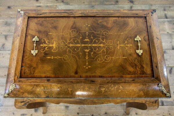 M-3933 Antique Walnut Marquetry Planter Penderyn Antiques (5)