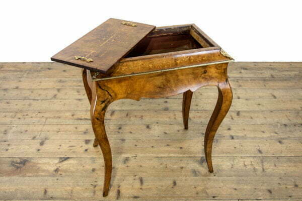 M-3933 Antique Walnut Marquetry Planter Penderyn Antiques (9)