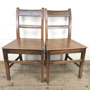 Pair of 19th Century Oak Farmhouse Dining Chairs