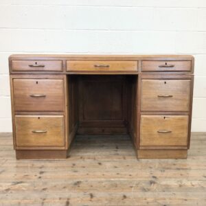 Mid Century Mahogany Kneehole Desk