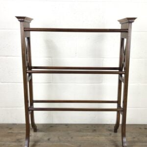 Edwardian Mahogany and Satinwood Towel Rail