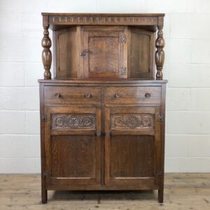 Mid 20th Century Oak Court Cupboard