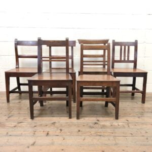 Mixed Set of Six Antique Welsh Dining Chairs