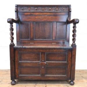 Small Antique Oak Monk’s Bench