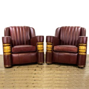 Pair of Vintage Art Deco Style Club Chairs