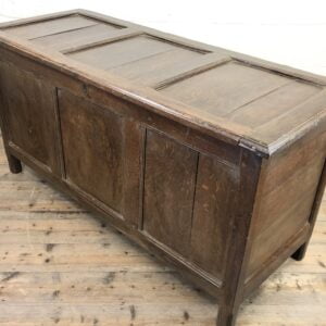 Antique 18th Century Oak Coffer with Panelled Front