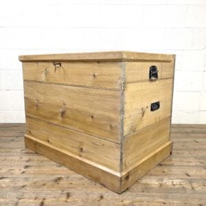Large Rustic Pine Box with Key