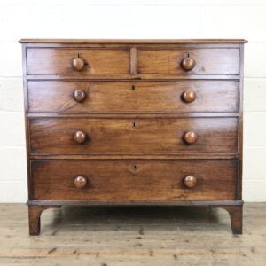 Wide Antique Mahogany Chest of Drawers