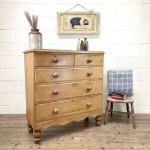 Large Antique Pine Chest of Drawers