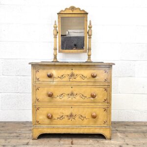 Antique Painted Pine Dressing Chest