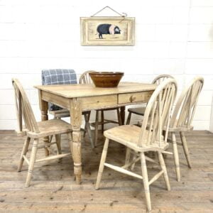 Rustic Antique Pine Farmhouse Kitchen Table