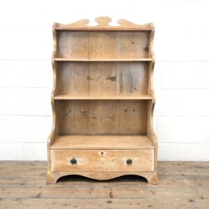 Vintage Rustic Pine Waterfall Bookcase