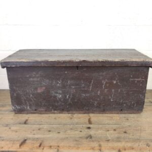 Antique Rustic Pine Trunk with Rope Handles
