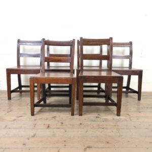 Set of 6 Antique Welsh Oak Dining Chairs