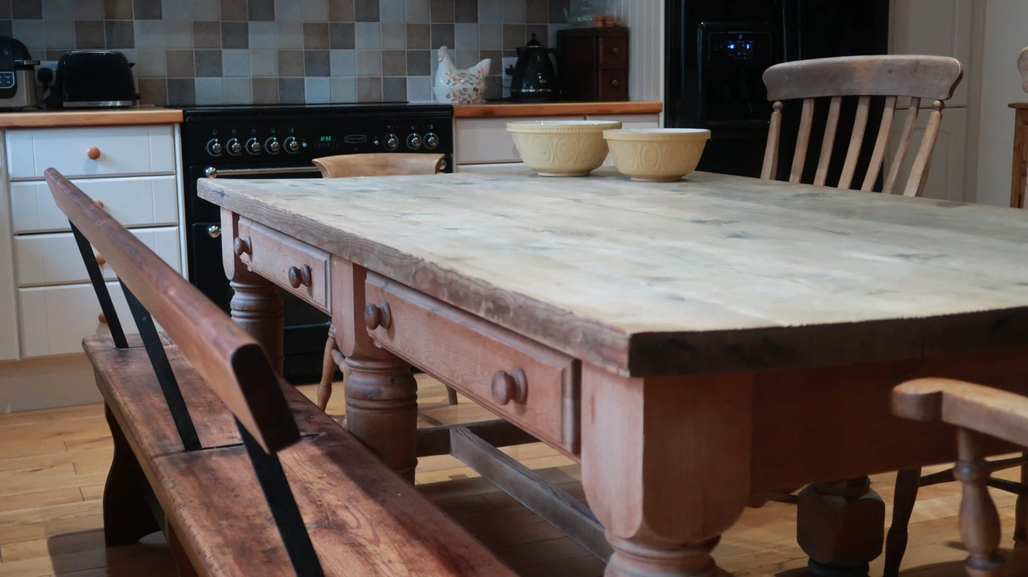 Shop antique tables, from rustic pine to solid oak