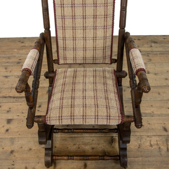 M-3530 Early M-3530 Early 20th Century Antique American Rocking Chair Penderyn Antiques (4)