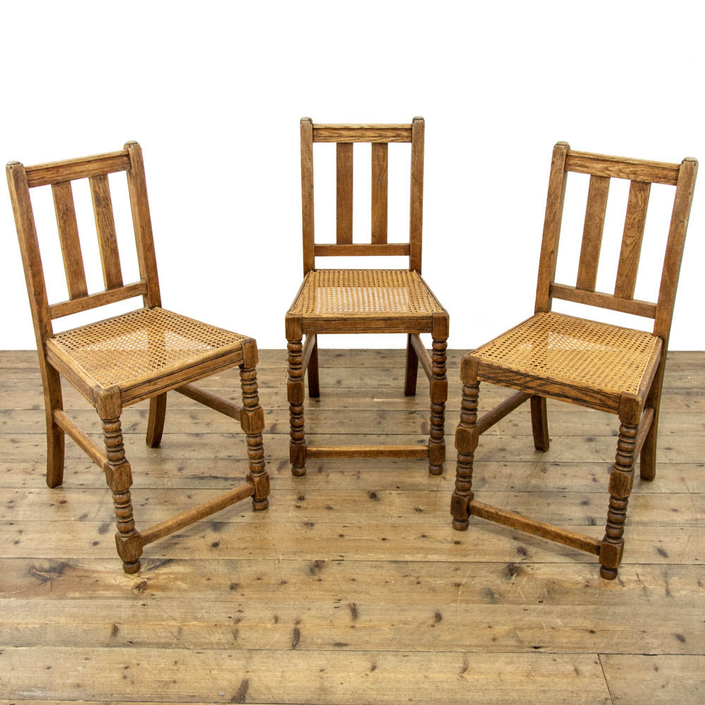 Set of Three Vintage Oak Chairs