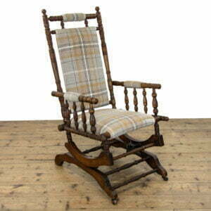 M-3729 Antique Reupholstered American Rocking Chair Penderyn Antiques (1)