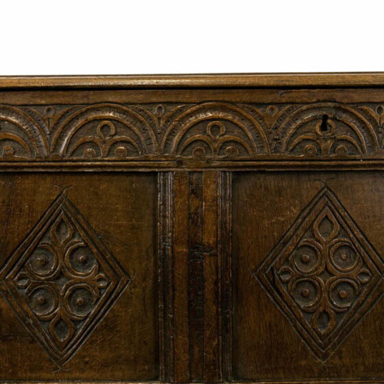 M-3811 Early 18th Century Carved Oak Coffer Penderyn Antiques (10)
