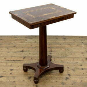 M-3870 Antique Side Table with Inlaid Top Penderyn Antiques (1)