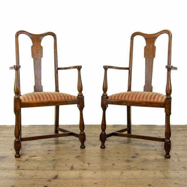 M-3934 Pair of Antique Oak Armchairs Penderyn Antiques (3)