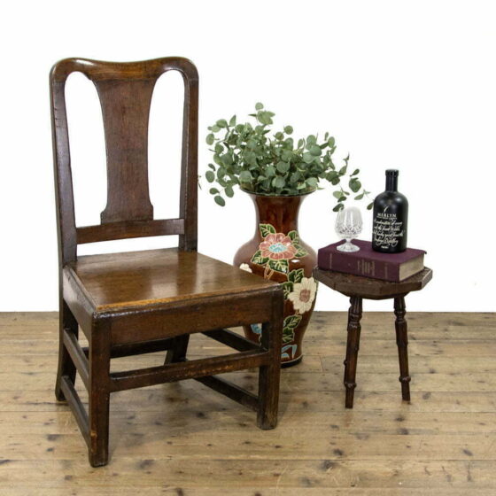 M-3967 18th Century Antique Oak Side Chair Penderyn Antiques (1)