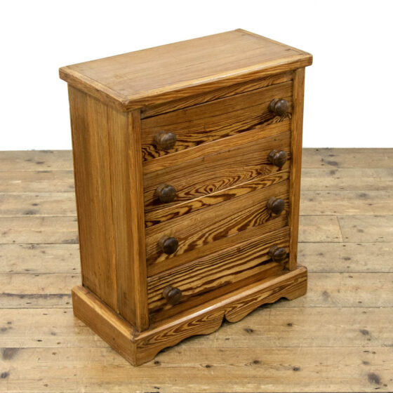 M-3968 Small Rustic Pitch Pine Collection Chest of Drawers Penderyn Antiques (1)