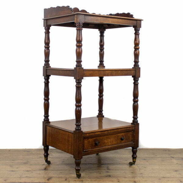 M-3998 Victorian Mahogany Three Tier Whatnot Penderyn Antiques (1)