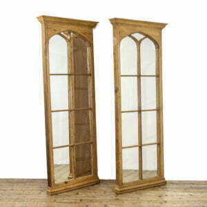 Pair of Decorative Pine Architectural Mirrors