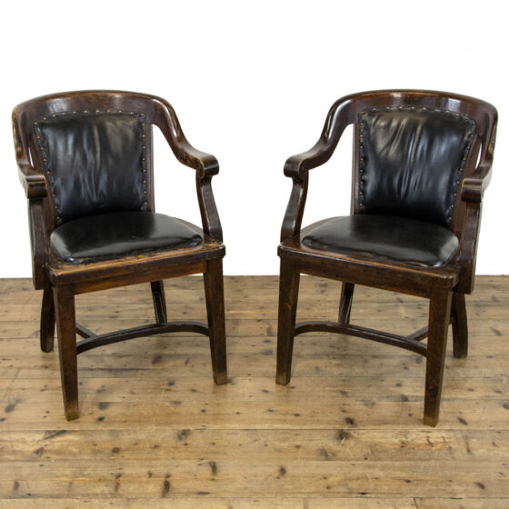 M-1332 Pair of Gentleman's Tub Style Chairs Penderyn Antiques (1)