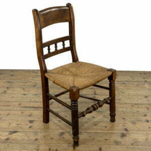 M-1880 Antique Beech Chair with Rush Seat Penderyn Antiques (1)